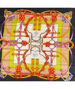 HERMES SQUARE SILK SCARF GRAND MANEGE MULTICOLOR NEW - $246.51