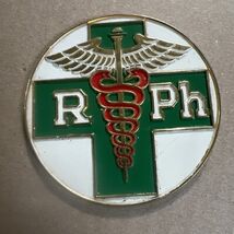 VINTAGE AUTOMOBILE EMBLEM LICENSE PLATE TOPPER RX PHARMACY DRUGS MEDICAL... - $27.47 CAD
