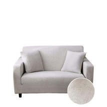Anyhouz 2 Seater Sofa Cover Dirty White Style and Protection For Living Room Sof - £38.28 GBP