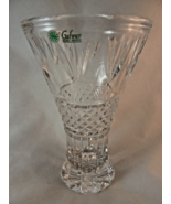 Vintage Galway Irish Crystal Vase 6.5&quot; Tall with Sticker Exquisite - $28.51 CAD