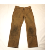 Carhartt 103334 221 Brown Double Knee Pants Canvas Relaxed Fit Tag Size ... - $29.69