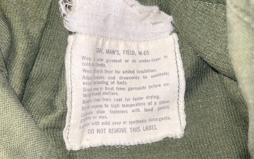 Vintage 70s US Army M-65 Field Jacket Olive Drab Distressed Faded Military Coat image 5