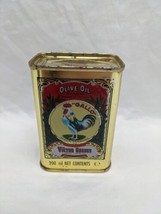 **EMPTY TIN* Victor Guedes Portugal Olive Oil Tin 2 1/2&quot; X 1 3/4&quot; X 3 1/2&quot; - $47.51