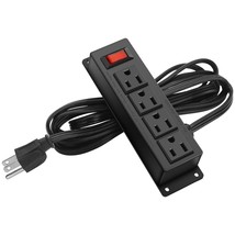 Wall Mount Power Outlet Strip, 4 Outlet Mountable Power Strip With Switch, Under - £28.43 GBP