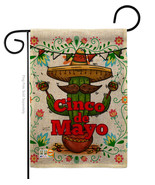 Cinco de Mayo Burlap - Impressions Decorative Garden Flag G135012-DB - $22.97