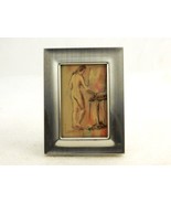 4&quot; x3&quot; Small Print, Pastel Watercolor of Nude Lady Artist, Metal Desktop... - $20.32 CAD
