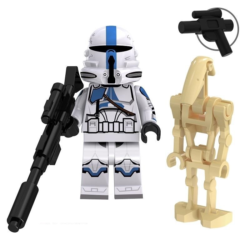 The 501st Legion Airborne Trooper vs Battle Droid Star Wars Minifigures