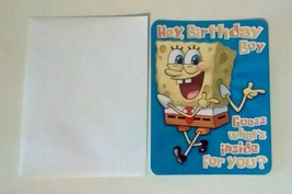 American Greetings Sponge Bob Birthday Card For a Boy Hey, Birthday Boy - £5.79 GBP