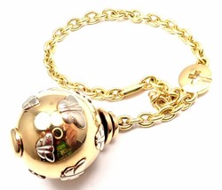 Authentic! Bvlgari Bulgari 18k Yellow And White Gold Butterfly Globe Key... - $5,670.00