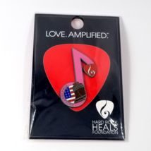 Hard Rock Cafe Philadelphia Music Note Pin Love Amplified HRC Heals Foun... - $16.99