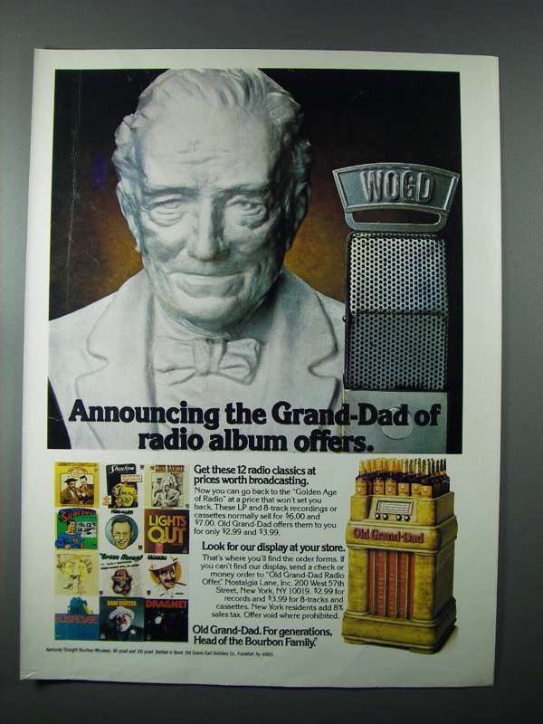 1980 Old Grand Dad Bourbon Ad - Radio Album Offers - $18.49