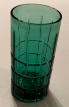 ANCHOR HOCKING Tartan Manchester Emerald Green Drinking Glass Tumbler 2 3/4&quot; - £6.95 GBP