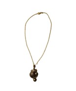 Vintage Womens Necklace Gold Tone 18 Inch Chain 7 Silver Tone Balls in B... - $346.17 MXN