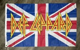 Def Leppard Union Jack Flag 3x5 ft Banner Joe Elliot Savage Rock Metal Man-Cave - $17.99