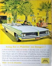 Pontiac Wide Track Convertible Palm Trees Summer Fun-1962 Vintage Print Ad - $204.99 MXN