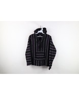 Vintage 90s Streetwear Womens Medium Distressed Striped Knit Drug Rug Ho... - $732.05 MXN