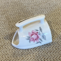Miniature Porcelain Flat Iron – Pink Rose with Gold Trim, 2&quot; - €11,28 EUR