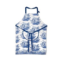 Spode - Blue Italian Cotton Apron  - £46.79 GBP