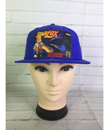 Super Nintendo Star Fax Video Game Retro Logo Blue Nylon Snapback Hat Ca... - £19.16 GBP