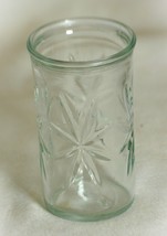 Swanky Swig Orange Juice Jelly Jar Clear Glass Star Designs - $6.92
