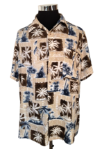 Vtg John Ashford Hawaiian Shirt Men&#39;s Size Large 100% Rayon Multicolor Casual - £12.25 GBP