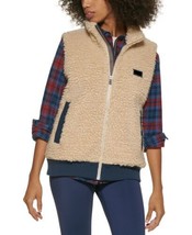 Bass Outdoor Womens Route Hiking Faux Sherpa Vest Size X-Large Color Oatmeal - £50.49 GBP