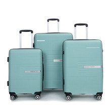 Hardshell Suitcase Double Spinner Wheels PP Luggage Sets Lightweight 3 PCS - £110.48 GBP