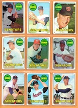 1969 Topps Washington Senators Nationals Team Lot 11 diff Mike Epstein Jim Lemon - £8.03 GBP