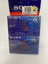 Sony HF Type I Normal Bias Recording Blank Cassette Tapes 60 min 2 Pack - £12.01 GBP