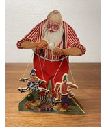 San Francisco Music Box Company Wooden Santa&#39;s Workshop Music Box Puppet... - $47.54 CAD