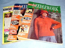 McCall&#39;s Needlework &amp; Crafts 3 Magazines 1972 1974 1975 - £7.81 GBP