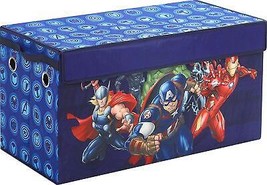 Collapsible Toy Chest Box Organizer Children Avengers Toys Storage Trunk Lid - £32.76 GBP