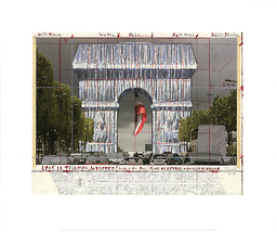Javacheff Christo L&#39;arc De Triomph, Wrapped Project For Paris I, 2019 - £1,983.20 GBP