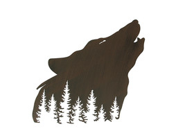Wolf Laser Cut Metal Wall Art Hanging Forest Room Decor Lodge Decoration - £23.36 GBP+