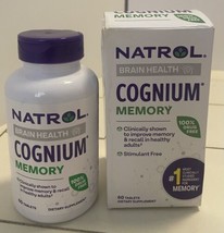 Natrol Cognium Memory Brain Health 60 Tablets 100% Drug Free - £12.86 GBP