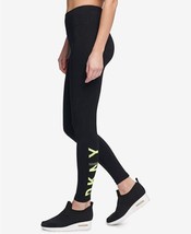 DKNY Womens Activewear Chevron Logo Print Active Wear Leggings,Zest Size X-Small - £27.40 GBP