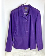 R &amp; K Originals Womens Sz 14 Purple Blazer Jacket Coat Long Sleeve - £12.46 GBP