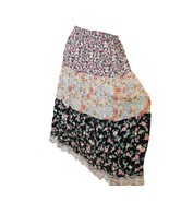 Vintage 90s Womens M/L Tiered Maxi Skirt Ditsy Floral Cottage Core Layer... - $38.60