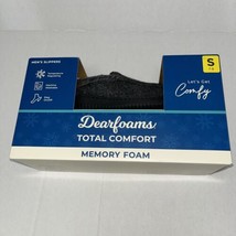 Dearfoams Total Comfort Mens Slippers Memory Foam Black Size Small 7-8 - £13.76 GBP