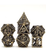 Metal Dice Set, Hollow Polyhedral Skull Metal Dice Suitable For Dungeons... - £51.77 GBP