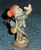 3&quot; Anri Hand Carved Wooden Figurine &quot;Freedom Bound&quot; Boy Releasing Bird - GIFT! - £53.83 GBP