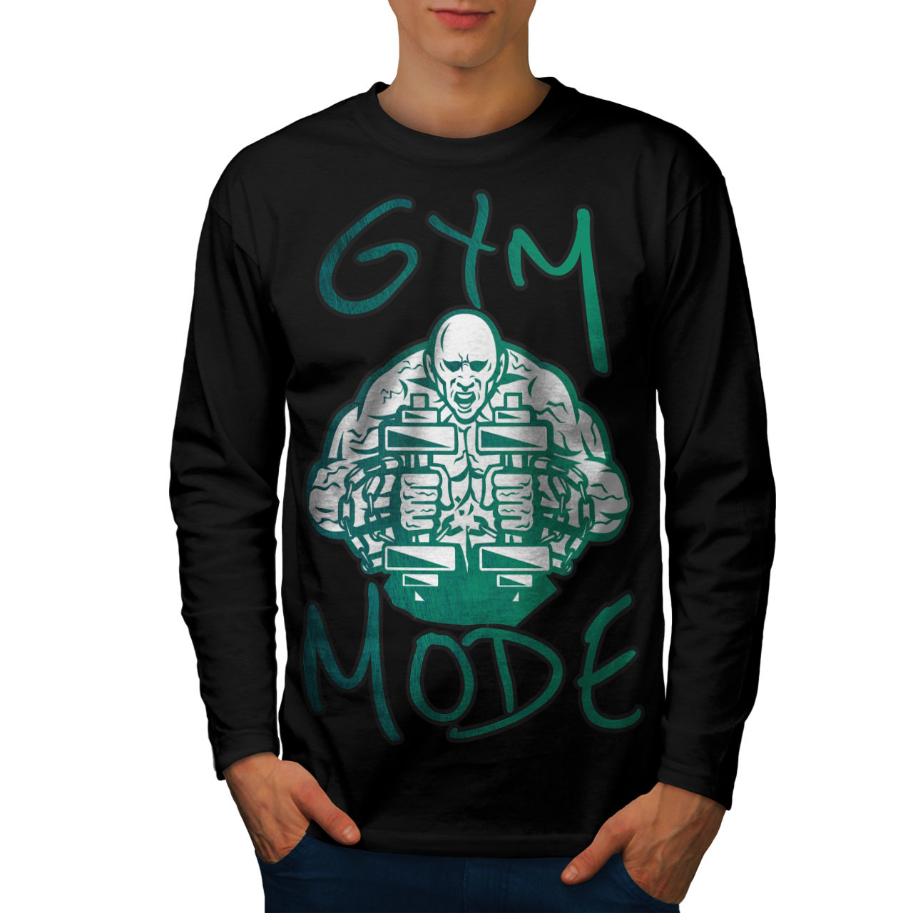 Primary image for Gym Mode Workout Sport Tee Gym Mode Men Long Sleeve T-shirt