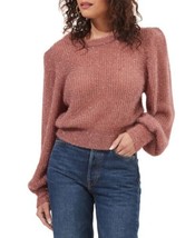 ASTR The Label Womens Arlene Sweater Color Rose Sparkle Size L - $94.82