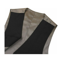 Mens RENOIR Vest Wool 140 Adjustable ,V-Neck two Pocket Full Lining 508-1 Black image 5