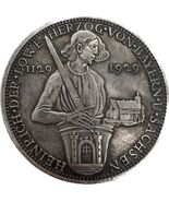 1929 Medalla de Enrique el León: leyenda medieval alemana en plata - $18.66 CAD