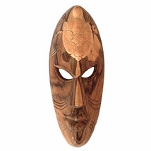 Vintage Wood Carved  MASK Wall Decor Sculpture Mask Face - £30.19 GBP