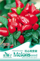 Red Heart Ornamental Pepper Seeds, Original Pack, 20 Seeds / Pack, Bright Red Ed - £3.20 GBP
