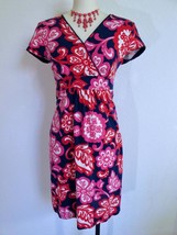 BODEN Soft Stretch Jersey LOLA Day Dress 8R Floral Print Red Navy Pink W... - $570.90 MXN