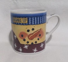 Melt Your Heart! Vintage 2002 Center Street Snowman Mug (Used, Cozy Charm) - £7.39 GBP