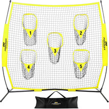 8 x 8 ft Football Trainer Throwing Net Portable Practice Training Net Im... - $1,482.56 MXN